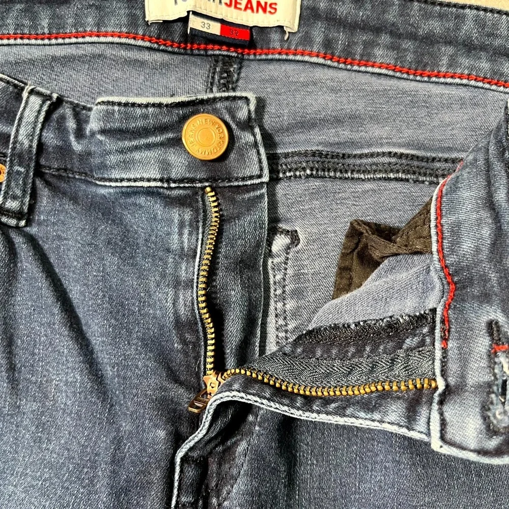 Tommy Jeans Mens 33x32 Blue Denim Nora Mr Skny Avdbs Dark Wash‎ Mid Rise Skinny
